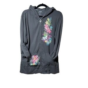 Disneyland  Walt Disney World graphic Tinkerbell gray woman Hoodie Size XL